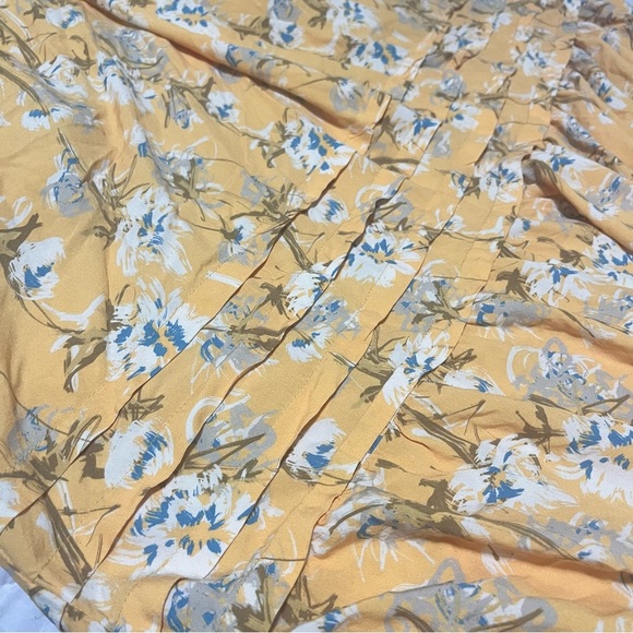 Heyson Women’s Floral Yellow Maxi Dress Half Sleeve V-neckline Cottagecore Large - Picture 3 of 12